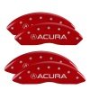 MGP 4 Caliper Covers Engraved Front & Rear Acura Red finish silver ch thumbnail 8