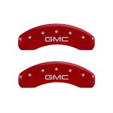MGP 4 Caliper Covers Engraved Front & Rear GMC Red finish silver ch thumbnail 2