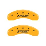 MGP 4 Caliper Covers Engraved Front & Rear Bowtie Black finish silver ch thumbnail 6