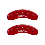MGP 4 Caliper Covers Engraved Front & Rear GMC Red finish silver ch thumbnail 9