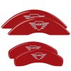 MGP 4 Caliper Covers Engraved Front & Rear MGP Red finish silver ch thumbnail 8