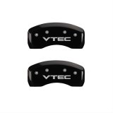 MGP 4 Caliper Covers Engraved Front & Rear Vtech Black finish silver ch thumbnail 2
