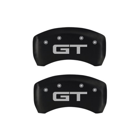 MGP 4 Caliper Covers Engraved Front & Rear Oval logo/Ford Black finish silver ch thumbnail 4