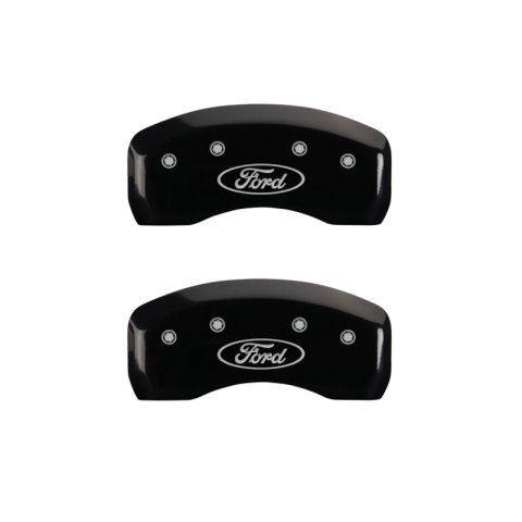 MGP 4 Caliper Covers Engraved Front & Rear Oval logo/Ford Black finish silver ch thumbnail 7