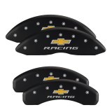 MGP 4 Caliper Covers Engraved Front & Rear Bowtie Black finish silver ch thumbnail 2