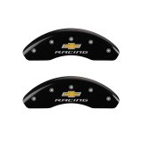 MGP 4 Caliper Covers Engraved Front & Rear Chevy racing Black finish silver ch thumbnail 4