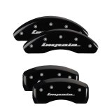 MGP 4 Caliper Covers Engraved Front & Rear Impala Black finish silver ch thumbnail 3