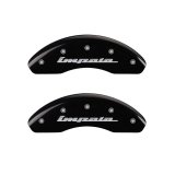 MGP 4 Caliper Covers Engraved Front & Rear Impala Black finish silver ch thumbnail 5