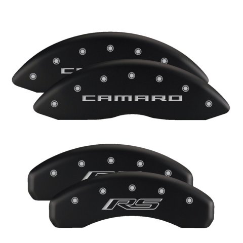 MGP 4 Caliper Covers Engraved Front & Rear MGP Black finish silver ch thumbnail 4