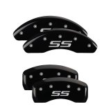 MGP 4 Caliper Covers Engraved Front & Rear Monte Carlo style/SS Black finish silver ch thumbnail 3