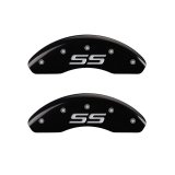 MGP 4 Caliper Covers Engraved Front & Rear Monte Carlo style/SS Black finish silver ch thumbnail 5
