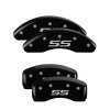 MGP 4 Caliper Covers Engraved Front & Rear Monte Carlo style/SS Black finish silver ch thumbnail 8