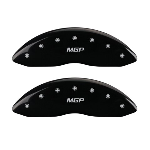 MGP 4 Caliper Covers Engraved Front & Rear MGP Black finish silver ch thumbnail 1