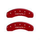 MGP 4 Caliper Covers Engraved Front & Rear Denali Red finish silver ch thumbnail 2