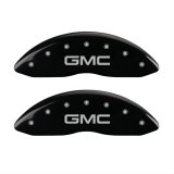MGP 4 Caliper Covers Engraved Front & Rear GMC Black finish silver ch thumbnail 1