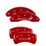 MGP 4 Caliper Covers Engraved Front & Rear Silverado Red finish silver ch thumbnail 6
