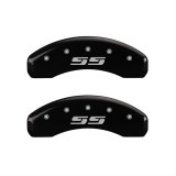 MGP 4 Caliper Covers Engraved Front & Rear Silverado style/SS Black finish silver ch thumbnail 2