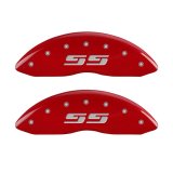 MGP 4 Caliper Covers Engraved Front & Rear Silverado style/SS Red finish silver ch thumbnail 7
