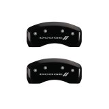 MGP 4 Caliper Covers Engraved Front & Rear With stripes/Dodge Black finish silver ch thumbnail 9