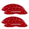 MGP 4 Caliper Covers Engraved Front & Rear MOPAR Red finish silver ch thumbnail 7