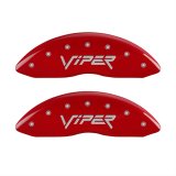 MGP 4 Caliper Covers Engraved Front & Rear Gen 2/Viper Red finish silver ch thumbnail 1