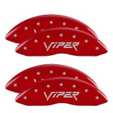 MGP 4 Caliper Covers Engraved Front & Rear Gen 2/Viper Red finish silver ch thumbnail 3