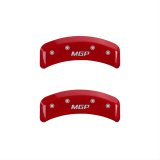 MGP 4 Caliper Covers Engraved Front & Rear MGP Red finish silver ch thumbnail 2