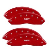 MGP 4 Caliper Covers Engraved Front Acura Engraved Rear RSX Red finish silver ch thumbnail 6