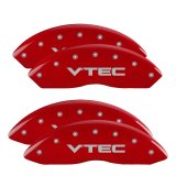 MGP 4 Caliper Covers Engraved Front & Rear Vtech Red finish silver ch thumbnail 5
