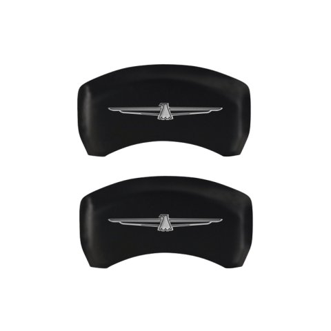 MGP 4 Caliper Covers Engrvd Front No bolts/Tbird Engrvd Rear/Tbird Emblem Red fnsh slvr ch thumbnail 7