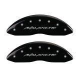 MGP 4 Caliper Covers Engraved Front & Rear Avalanche Black finish silver ch thumbnail 4