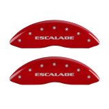 MGP 4 Caliper Covers Engraved Front & Rear Escalade Red finish silver ch thumbnail 7