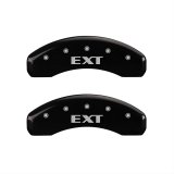 MGP 4 Caliper Covers Engraved Front Escalade Engraved Rear EXT Black finish silver ch thumbnail 1