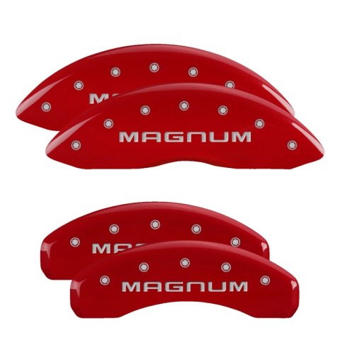 MGP 4 Caliper Covers Engraved Front & Rear With stripes/Dodge Black finish silver ch thumbnail 5