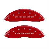 MGP 4 Caliper Covers Engraved Front & Rear With out stripes/Dodge Red finish silver ch thumbnail 1