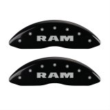 MGP 4 Caliper Covers Engraved Front RAM Engraved Rear RAMHEAD Black finish silver ch thumbnail 1