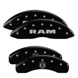 MGP 4 Caliper Covers Engraved Front RAM Engraved Rear RAMHEAD Black finish silver ch thumbnail 6
