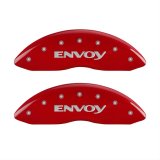 MGP 4 Caliper Covers Engraved Front & Rear Envoy Red finish silver ch thumbnail 1