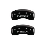 MGP 4 Caliper Covers Engraved Front Acura Engraved Rear NSX Black finish silver ch thumbnail 6