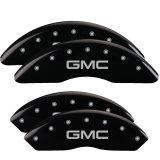 MGP 4 Caliper Covers Engraved Front & Rear Denali Black finish silver ch thumbnail 5