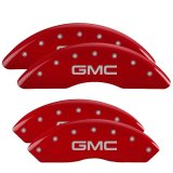 MGP 4 Caliper Covers Engraved Front & Rear Denali Red finish silver ch thumbnail 4
