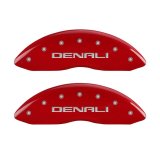 MGP 4 Caliper Covers Engraved Front & Rear Denali Red finish silver ch thumbnail 6
