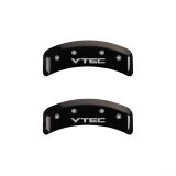 MGP 4 Caliper Covers Engraved Front & Rear Vtech Black finish silver ch thumbnail 1