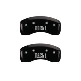 MGP 4 Caliper Covers Engraved Front & Rear Mach 1 Black finish silver ch thumbnail 7