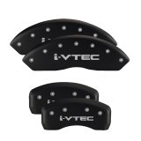 MGP 4 Caliper Covers Engraved Front Honda Engraved Rear H Logo Black finish silver ch thumbnail 6