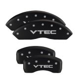 MGP 4 Caliper Covers Engraved Front & Rear MGP Black finish silver ch thumbnail 3