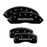 MGP 4 Caliper Covers Engraved Front & Rear Honda Black finish silver ch thumbnail 5