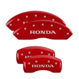 MGP 4 Caliper Covers Engraved Front & Rear Honda Red finish silver ch thumbnail 4