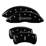 MGP 4 Caliper Covers Engraved Front Lincoln Engraved Rear Star logo Black finish silver ch thumbnail 7