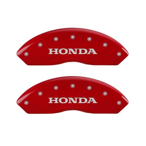 MGP 4 Caliper Covers Engraved Front Honda Engraved Rear H Logo Red finish silver ch thumbnail 7